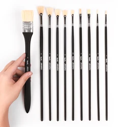 Memory 10Pcs Professional Paint Brushes Set for Drawing Painting Oil Acrylic Watercolor Art Supplies