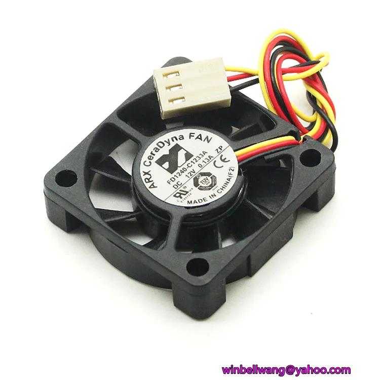 CeraDyna вентилятор FD1240-C1233A 40*40*10 мм 4 см 12V 0.13A 3wires