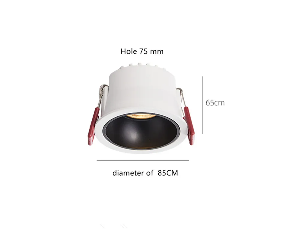 IP65 cob waterproof spotlight recessed for bathroom wet area kitchen without main light design recessed ceiling spotlight