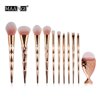 

8-11Pcs/kit Beauty Makeup Brushes Set Cosmetic Beauty Tool Mermaid Foundation Powder Eye Shadow Brow Blending Face Make Up Brush