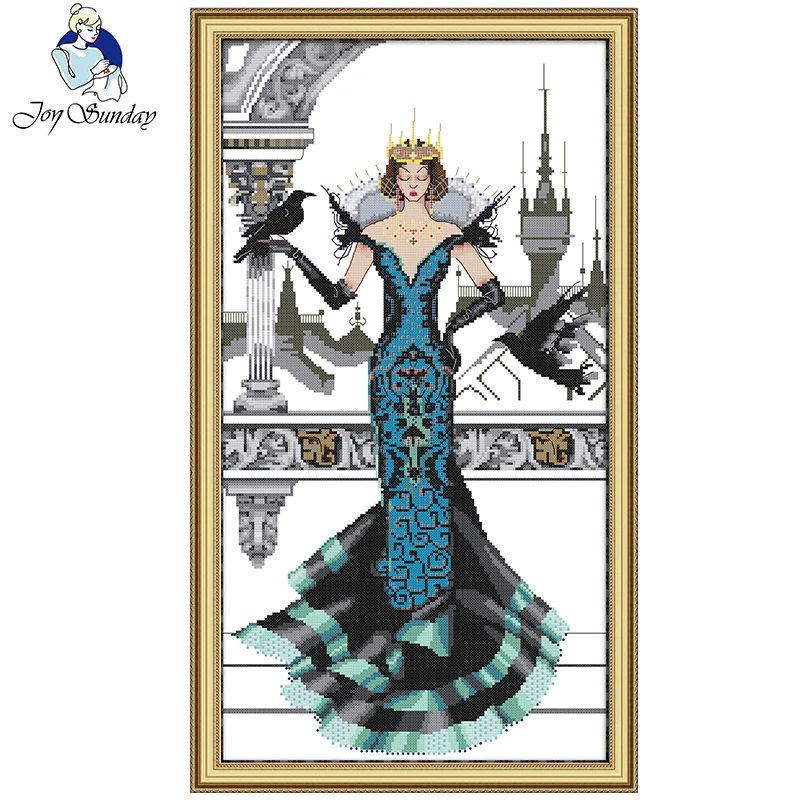 Модные женские картины с персонажами, счетный крест, узоры DMC 14CT 11CT, наборы для рукоделия, напечатанные наборы для вышивки на холсте, наборы для рукоделия