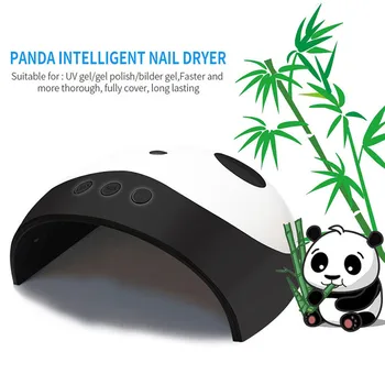

36W USB Nail Lamp Infrared intelligent induction Cartoon panda nail lights 12 pcs LED/UV Double light source lamp beads