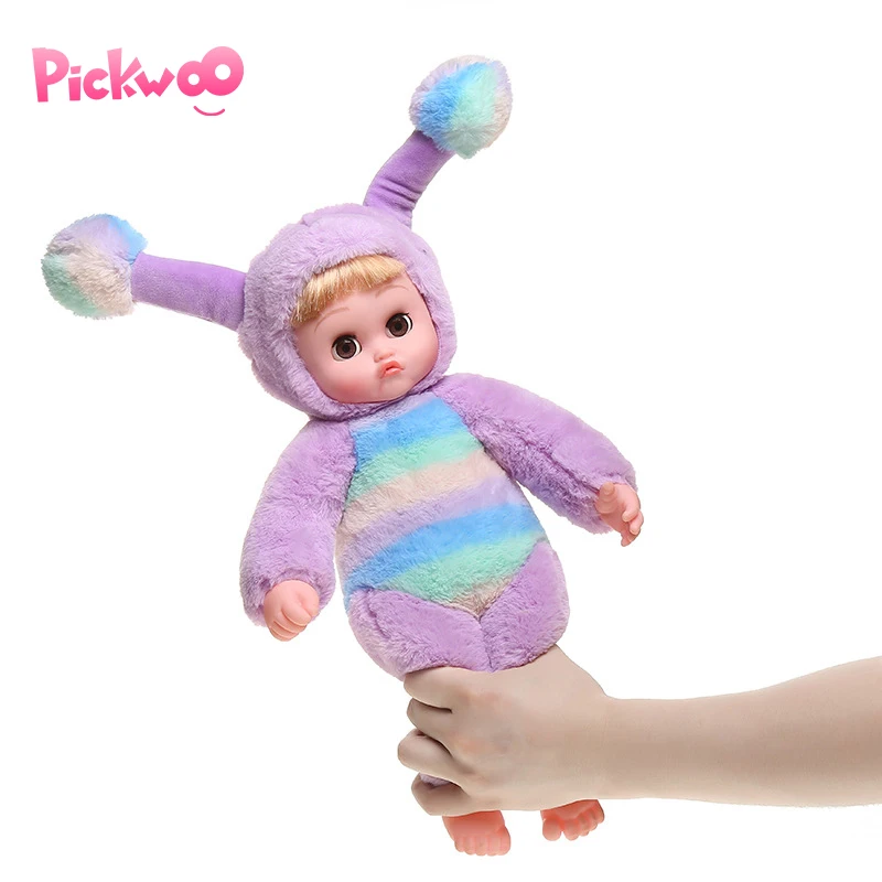 

Pickwoo 30cm 35cm Reborn Vocal Baby Doll Soft Vinyl Cloth Body Lifelike Reborn Bonecas Meninas Interaction Doll vs NPK KEIUMI