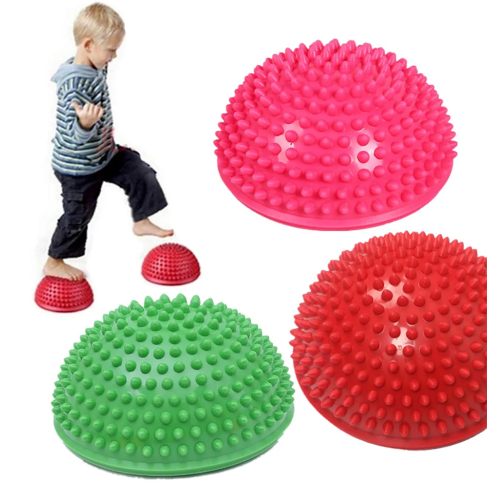 Inflatable Massage Balls PVC Half Sphere Fitball Women Children Yoga Trainer Balancing Ball Gym Health Sports Pilates Fitness