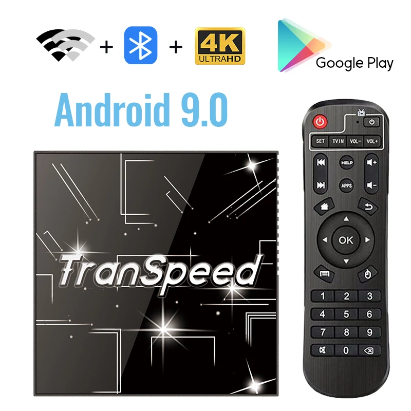 Android 9,0 ТВ приставка 3D 4K 2,4G& 5,8G Wifi Bluetooth 4G 64G Google Voice assistantмедиаплеер Бесплатные приложения очень быстрая верхняя коробка