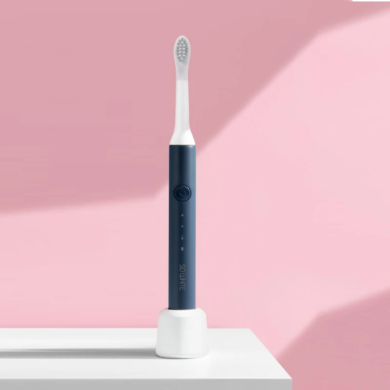 Синий Xiaomi электрическая зубная щетка ультразвуковая зубная щетка автоматическая зубная щетка Водонепроницаемая USB зарядка зубная щетка вибратор уход за зубами 3 - Цвет: Синий