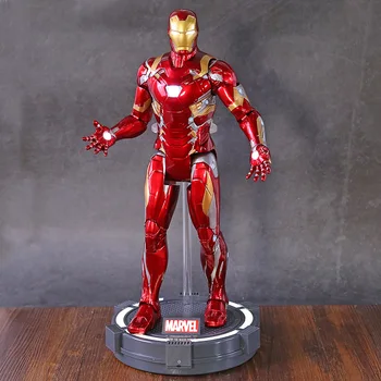 

Marvel Captian America Civil War Iron Man PVC Action Figure Collectible Model Toy with LED Light 40cm