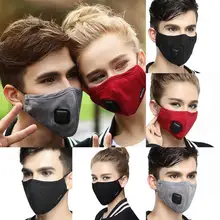 Противопылезащитная маска для езды от холода, Pm2.5, теплая хлопковая маска для лица унисекс на зиму с дыхательным клапаном и защитой от запотевания