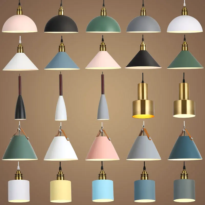

Northern European-Style Lamps Modern Minimalist Cool Bar Counter LED Restaurant Chandelier Dining Room Three Head Single-head Be