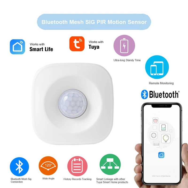 Tuya Smart Home безопасности предупреждение Системы WI-FI/Bluetooth-сетку SIG движения PIR Сенсор