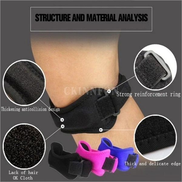 100Pcs/Lot High Quality Adjustable Patella Knee Tendon Strap Protector Guard Support Pad Belted Sports Knee Brace