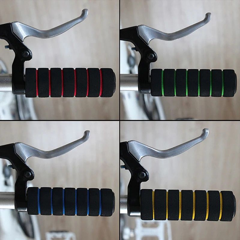 Kind Kinder Kind Kinder Fahrrad Dreirad Skateboard Roller Gummi Grip Griff Lenker Griffe Anti-skid Bunte Blau Rot – Detail 30