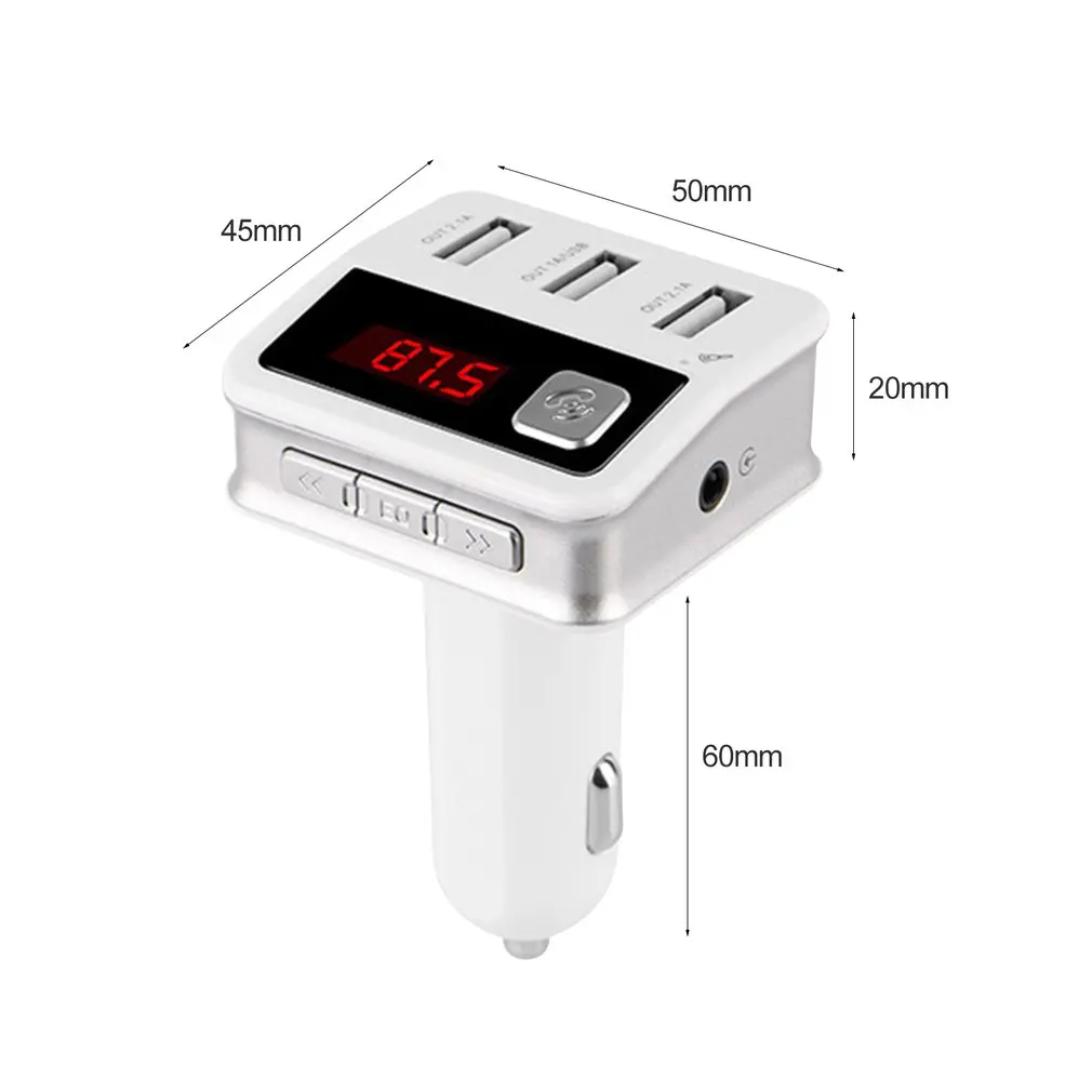 3 порта USB зарядное устройство беспроводной передачи V3.0 Hands-Free MP3 плеер fm-передатчик автомобильный комплект для мобильного телефона