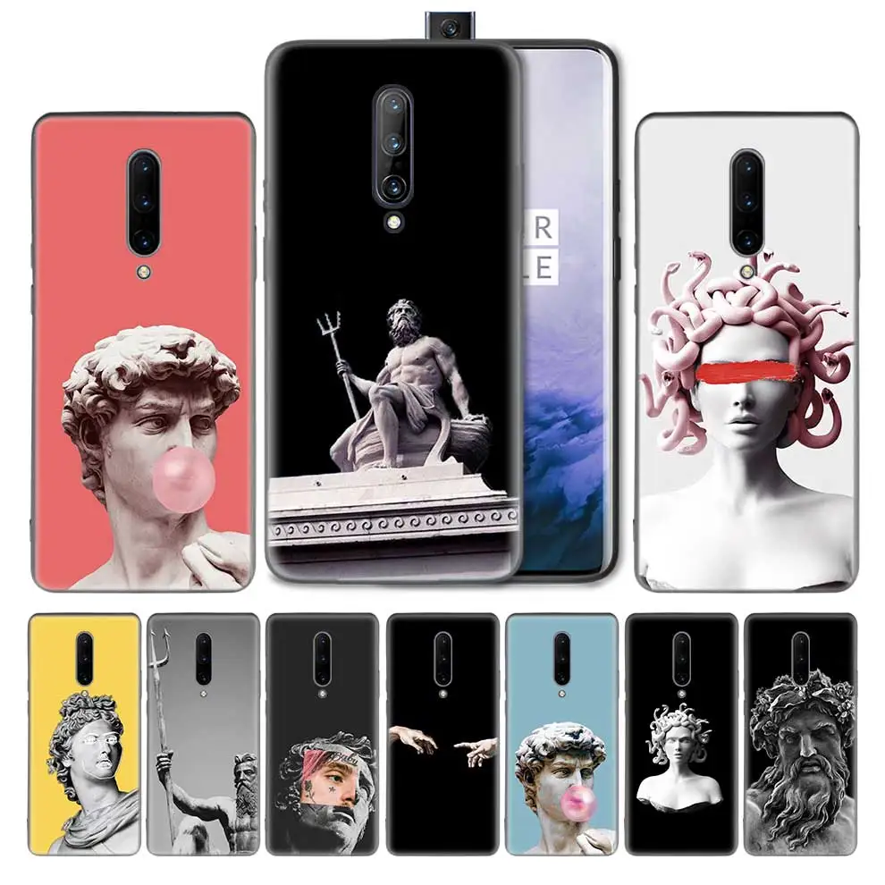 

Silicone Case Coque Cover for Oneplus 6 6T 7 7T 7TPro 7Pro 7Pro5G Back Shell Phone Accessory Fundas Capa Greek Mythology Stone S
