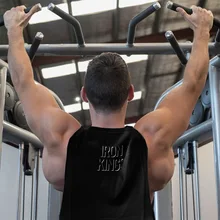 Летние спортивные майки из чистого хлопка для занятий фитнесом, Мужские дышащие майки без рукавов для бега