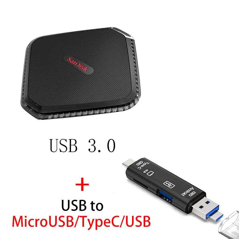 SSDEXT Y211 SanDisk Портативный внешний SSD 1 ТБ 500GB 440M внешний жесткий диск SSD USB 3,0 HD SSD жесткий диск 250GB твердотельный диск для ноутбука - Цвет: SSDEXT Y211