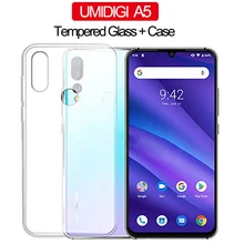 ALLOPUT Мягкий Силиконовый ТПУ стекло+ чехол для UMIDIGI A5 Pro F1 Play Чехол ударопрочный 360 ° полное чехол на юмидиджи а 5 про f 1 плей защитные чехлы стекло+ чехол для UMIDIGI A5 Pro чехол