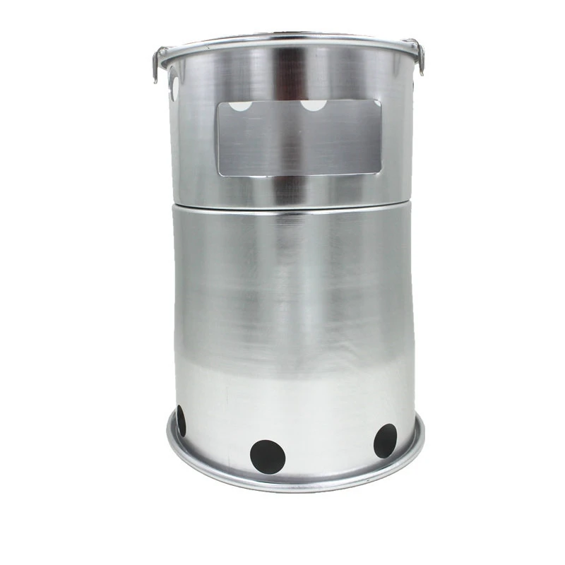 ABZB-Outdoor Camping Hiking Wood Stove Sub Outdoor Picnic Folding Hiking Travel Firewood Stove Include Barbecue Tray
