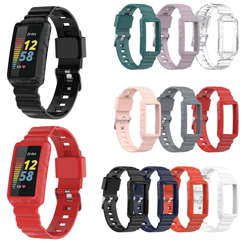 Для Fitbit Charge 5 армированный ремешок для 4/3SE универсальный Все в одном Силиконовый