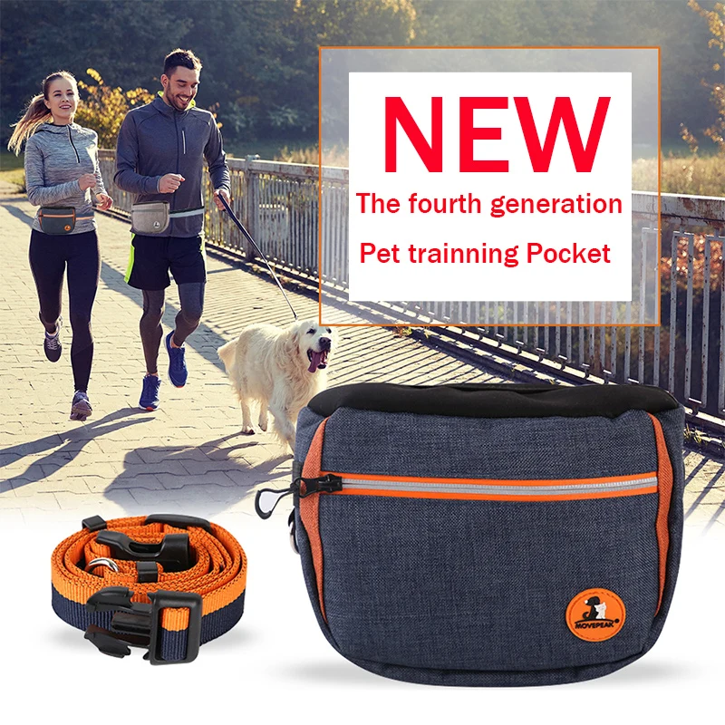Nuevo gran capacidad de Pet bolsa para snack para perros perro correas cintura cinturón Entrenamiento de mascotas bolsillo bolso al aire libre cebo teléfono juguete portador bolsa de paquete
