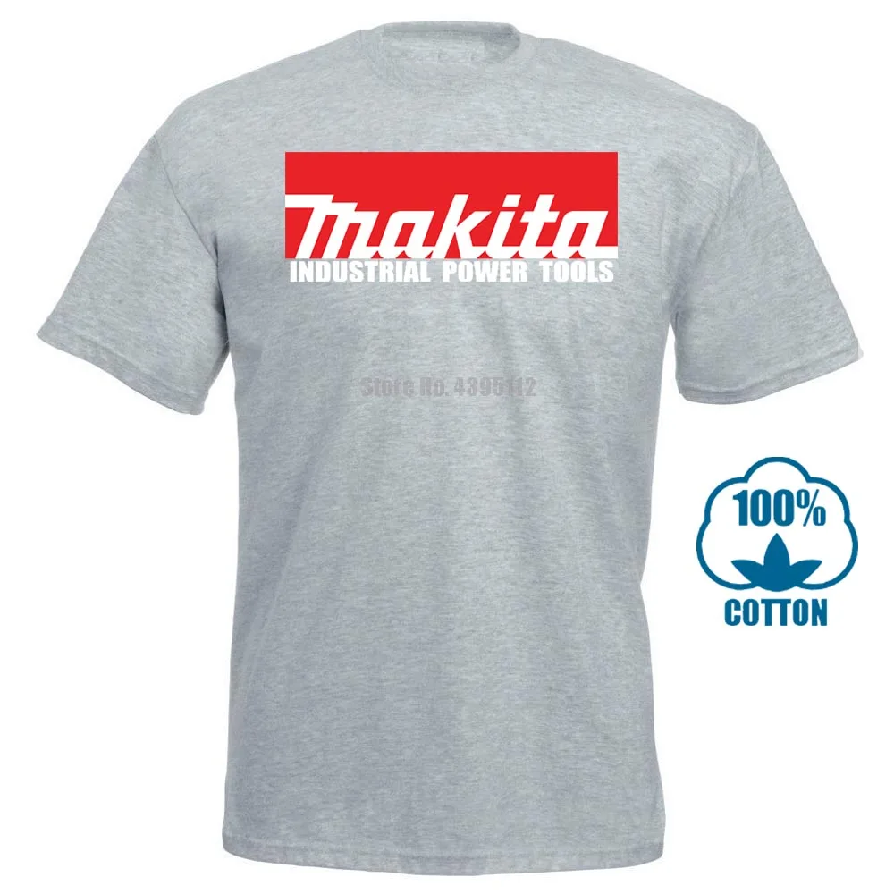 Футболка Makita power Tools, Sz S 5Xl, модная мужская футболка с круглым воротником, брендовая футболка, Мужская футболка с коротким рукавом - Цвет: Серый