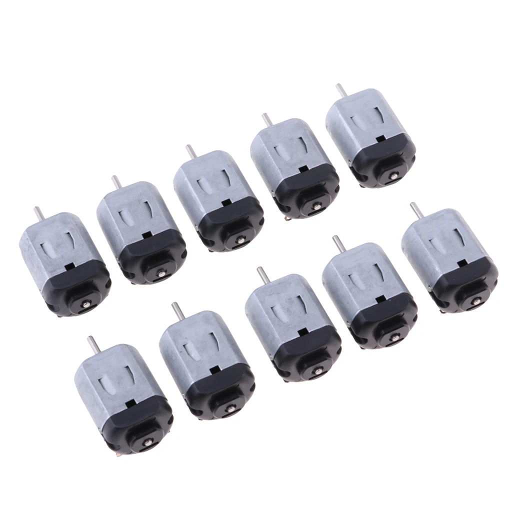 10pcs 130 Micro DC Motor 3V-4.5V 15000 RPM DIY Car Toys Tanks Boats
