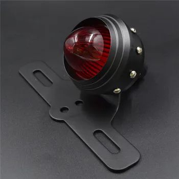 

JAER Metal electric Motorcycle rear lights Motorcycle Tail Brake Light Black License Plate Holder for harley kawasaki yamaha