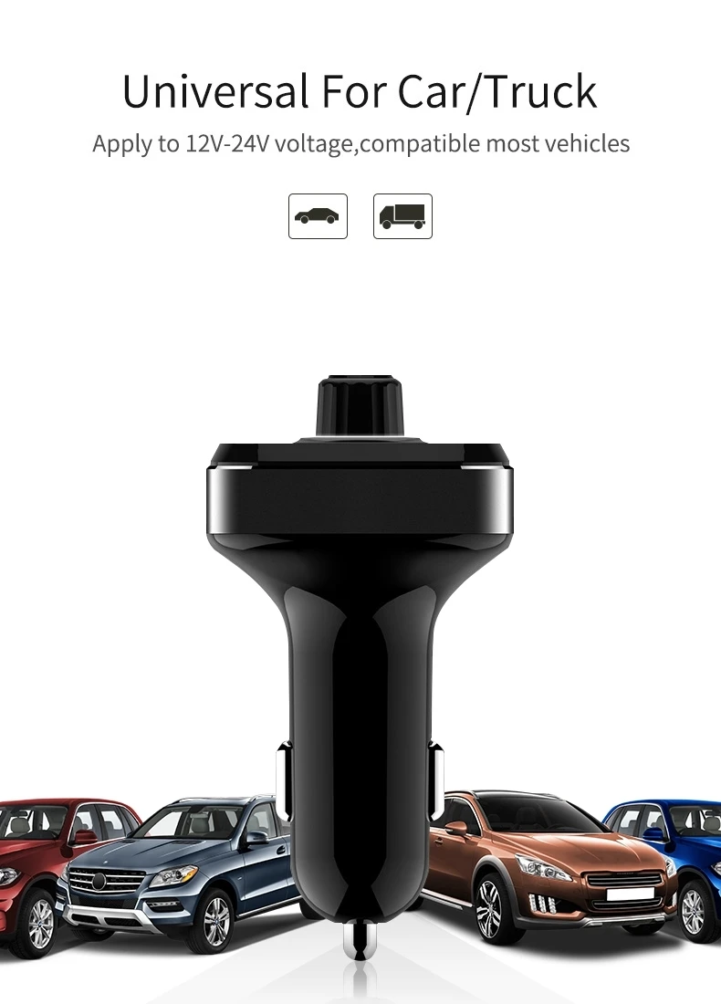 Автомобильный MP3-плеер, Bluetooth, fm-передатчик, автомобильный комплект громкой связи, аудио, MP3 модулятор, 1,1 дюймов, дисплей, 3.1A, USB, автомобильное зарядное устройство