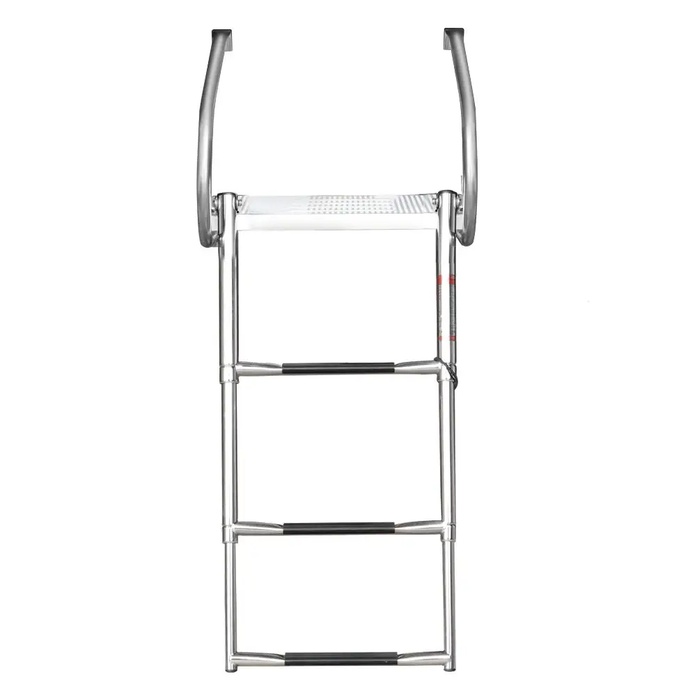 marine 3 Steps Boat Ladder S.S Boarding Ladder With ABS Swim Platform Dual Handrails ladders household aluminum alloy folding stairs indoor handrails thickened engineering stairs mobile and portable stairs cl