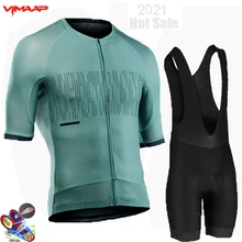 

Team 2021 Cycling Jersey Bike Shorts Set Ropa Ciclismo Mens Summer MTB Quick Dry Pro BICYCLING Maillot Pants Clothing Ciclismo