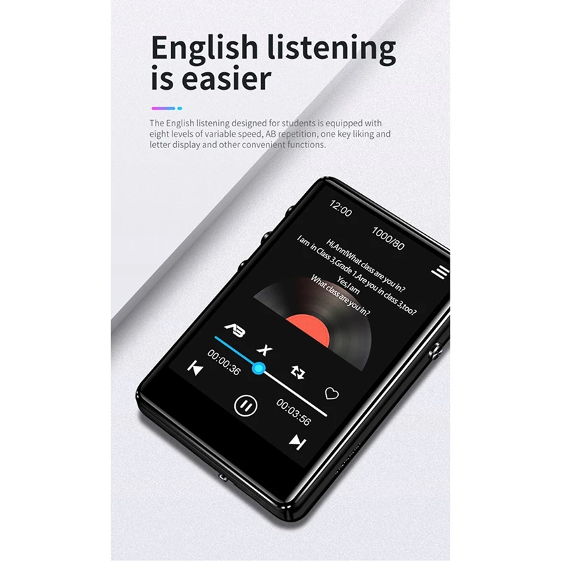 X62 Full Sn MP3 плеер Bluetooth 5 0 HiFi музыкальный студенческий ультра тонкий Loseless o USB 2 8G