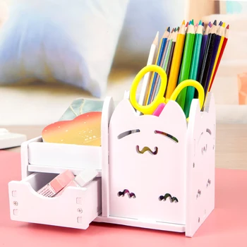 

Multi-function Pen Holder Creative Fashion Korea Student Cute Children Desktop Ornaments Storage Box Office Organizer Drawer