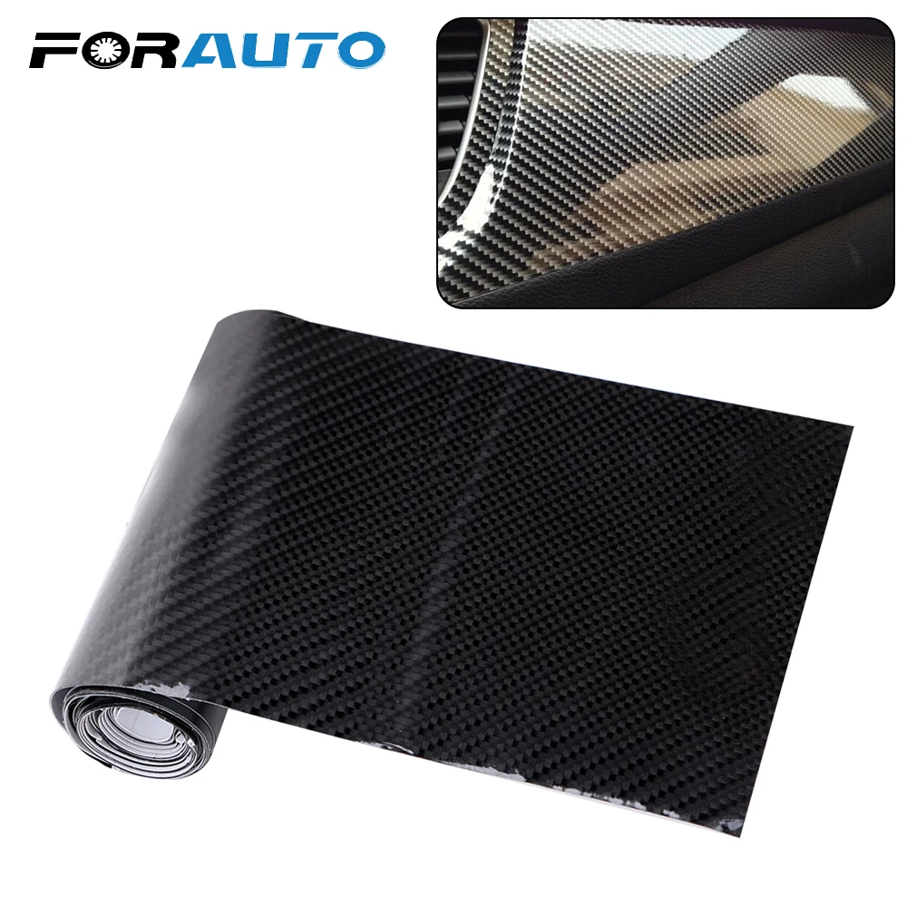 FORAUTO 10X152cm 5D Высокая Глянцевая Обертка Автомобиля Стикеры пленка из углеродного