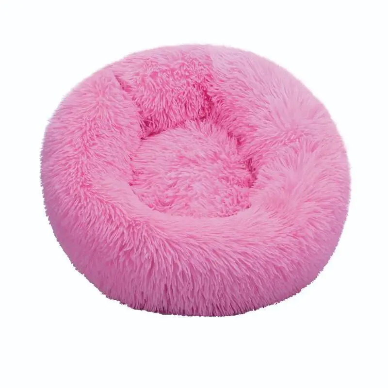 round cat bed soft plush best cushion dog bed