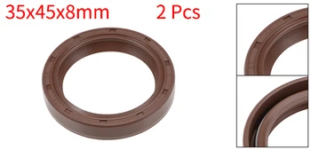 

2Pcs Oil Seal OD 7-12mm Thick Fluorine Rubber Double Lip Seals for Car Electric Appliance Bearing Pump Carrier Roller Auto