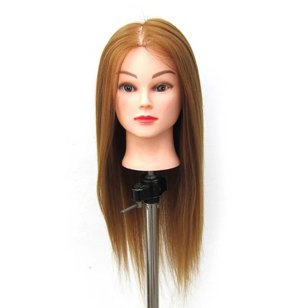 

Female Mannequin Head High Temparature Fiber For Cutting Edit Hairdressing Practice Training 60cm Straight Synthetic Hair