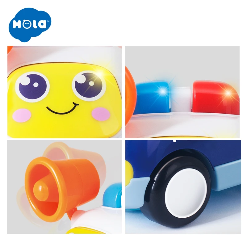 HOLA TOYS 6108 игрушечный автомобиль Детский мультяшный игрушечный автомобиль с музыкой и светильник для детей Подарки