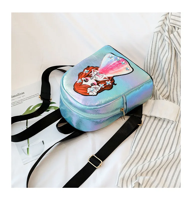 Cartoon Princess Backpack Casual Children GIRL'S School Bag Pearl Backpack Mini Japanese Korean Double Back
