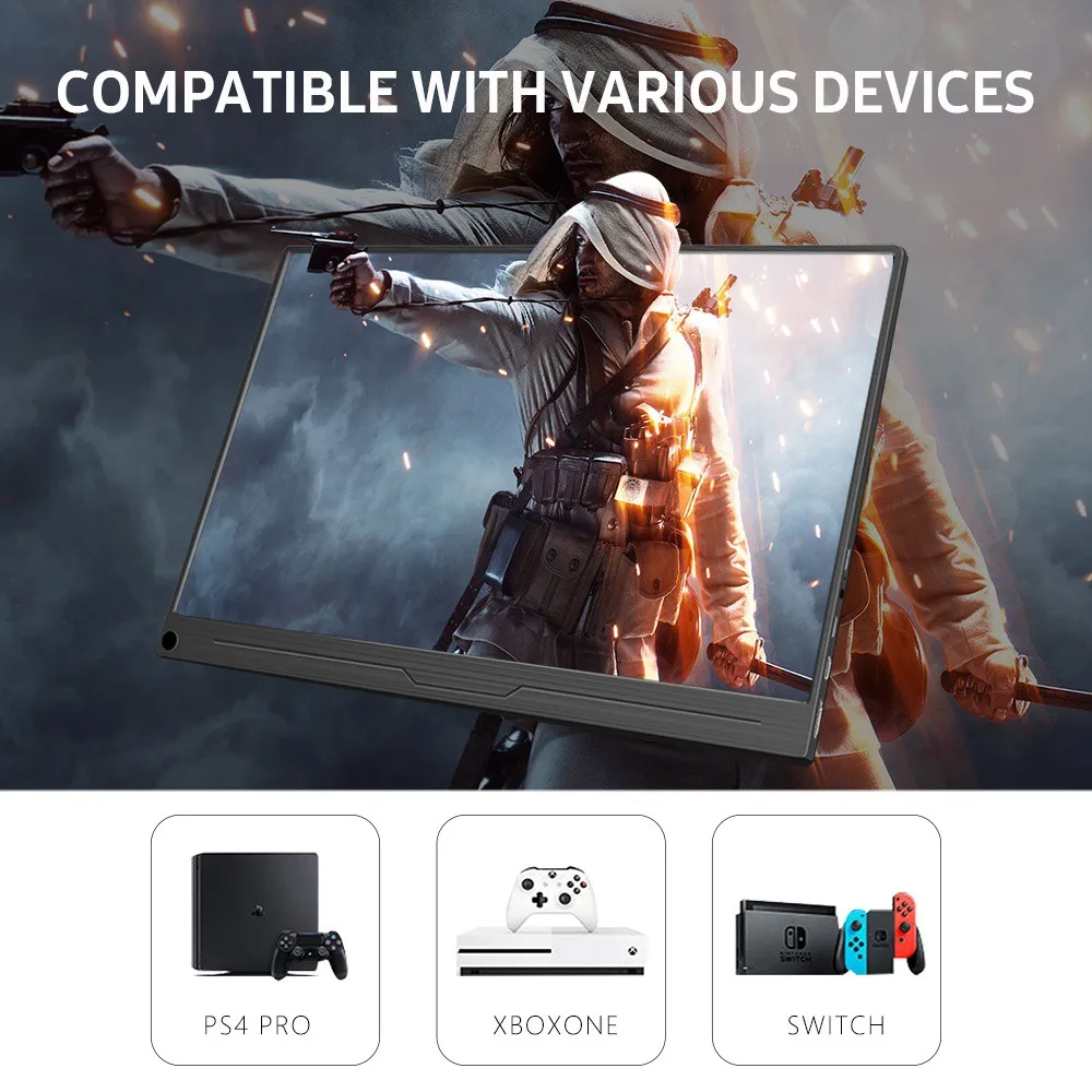 Eviciv 4K монитор 15 6 UHD 3840x2160 портативная игровая система для PS4 Xbox Switch ноутбук второй