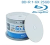 Free shipping 6x BDR 25g Blu-ray disc BD-R 25GB blank media 50pcs/lot pack in bags ► Photo 1/2