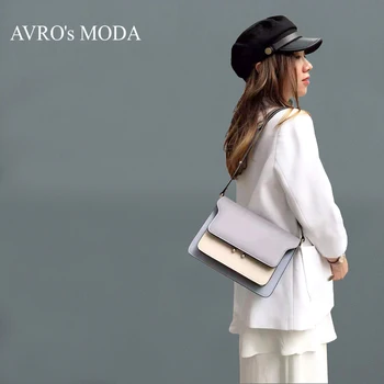 

AVRO's MODA Brand designer genuine leather shoulder bags for women 2019 ladies fashion crossbody large capacity retro messenger
