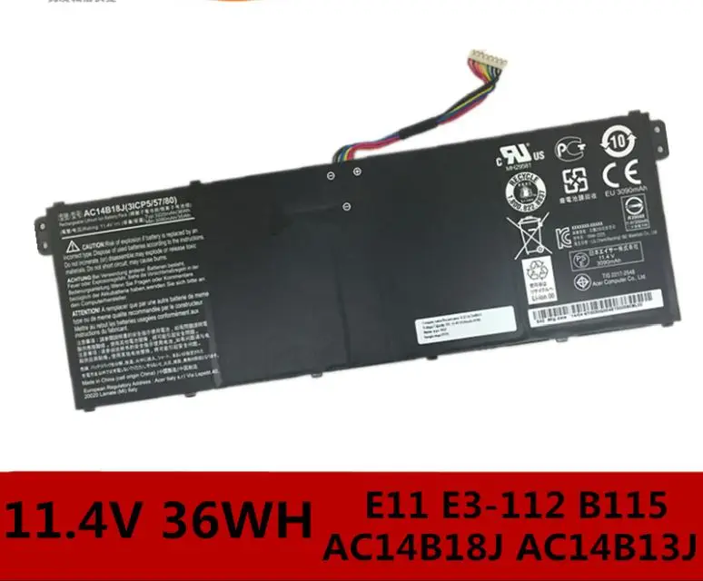 

new Original Laptop Battery AC14B18J FOR ACER Aspire E3-111 E5-731 E5-771G ES1-511 ES1-711 R13 R3-131T R5-471T R7-372T