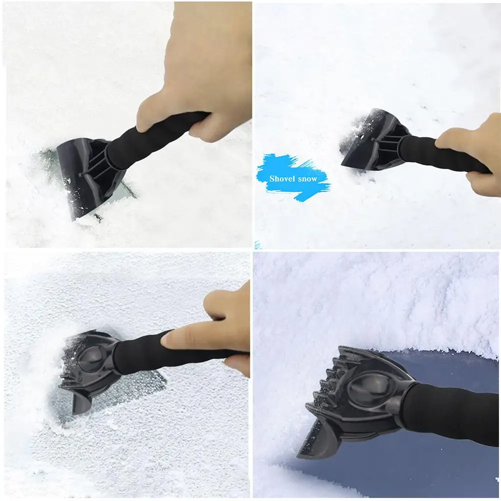 Portable Car Winter Windshield Snow Ice Scraper Plastic Snow Shovel Brush Snow Removal For Cars And Small Trucks