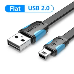 Vention High-Speed Mini USB Cable for Fast Charging and Data Transfer (Flat Cable)