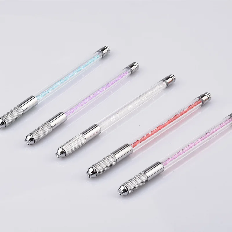 

1st stainless steel permanent makeup manual tattoo microblading pen Manual Crystal Acrylic Tattoo Pent
