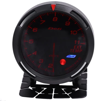 

60mm Car Auto 12V Exhaust Gas Temp Gauge Universal Ext Temp Meter EGT With Sensor and Holder 7 Colors Light