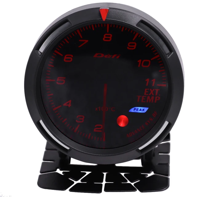 60mm Car Auto 12V Exhaust Gas Temp Gauge Universal Ext Temp Meter EGT With Sensor and Holder 7 Colors Light