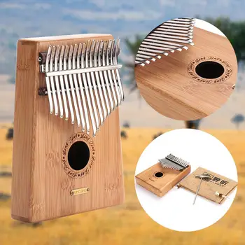 

Kalimba Solid African 17 Key Raw Wood Color Musician Music Student Gift Sturdy Bamboo Mbira