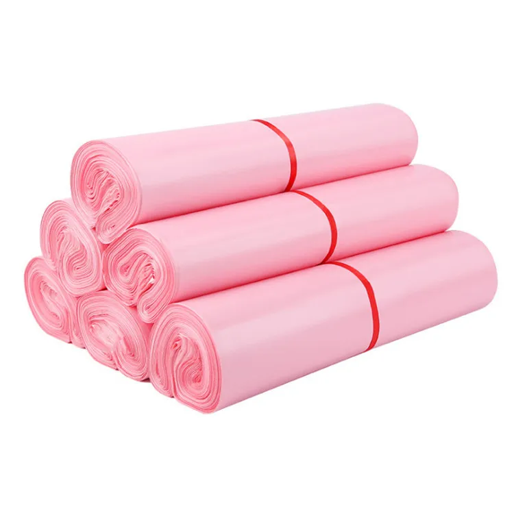 Light Pink Poly Mailer Adhesive Envelope Bag DIY Plastic Mailing Clothing Dress Gift Box Underwear Toys Shoes Packaging Pouches 2