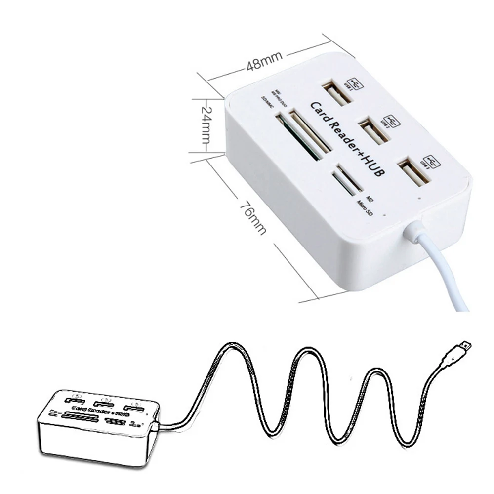 Usb-хаб 3,0 Мульти USB 3,0 концентратор разветвитель 3 порта кардридер мульти usb-хаб супер скорость микро хаб для компьютера аксессуары